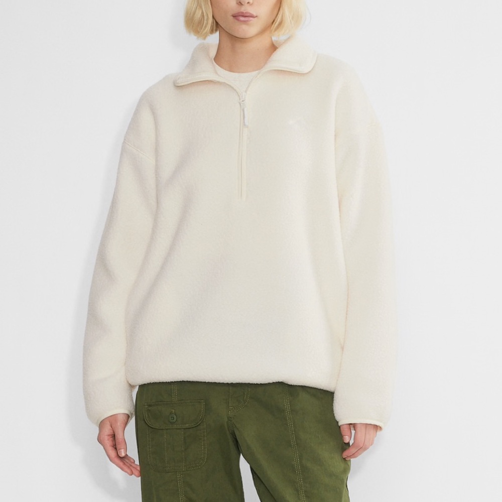Aritzia TNA Polartec Cream Fleece Jacket